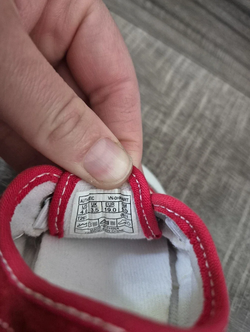 Like New VANS Baby Crib Shoes Red Size 4